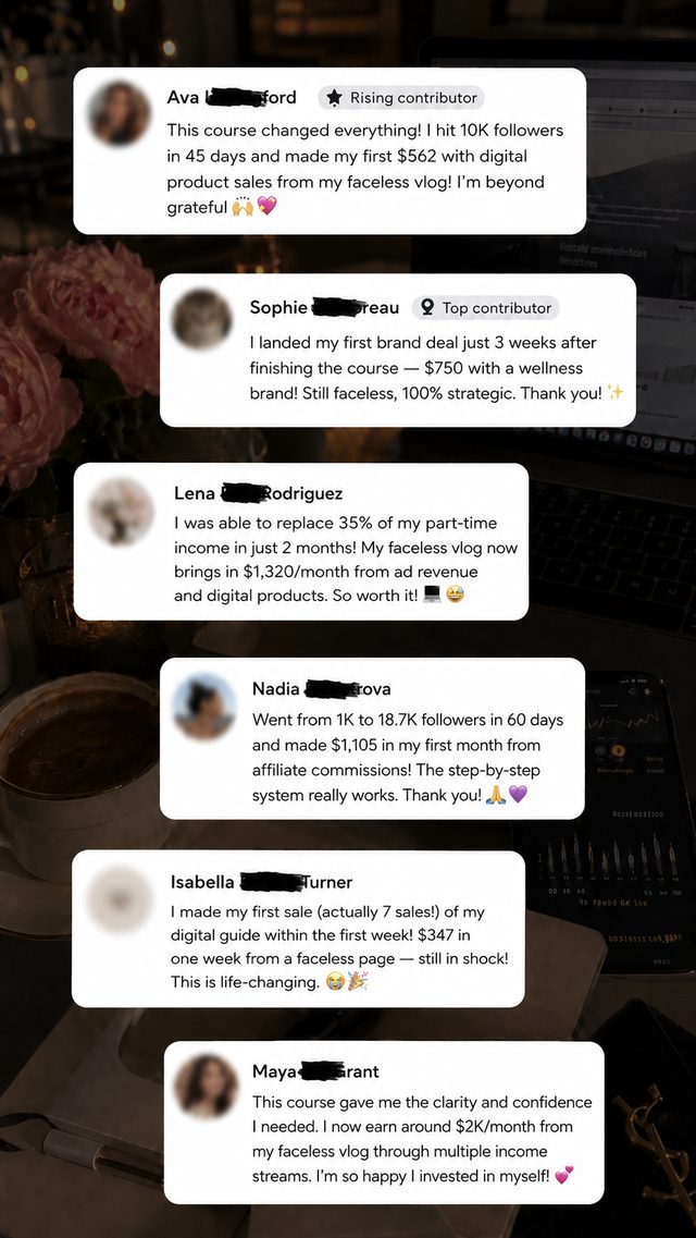 Member result: first income from a faceless blog