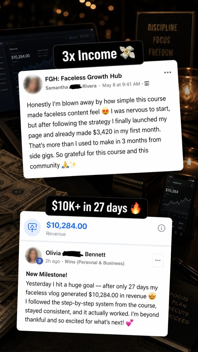 Community feedback about the faceless course